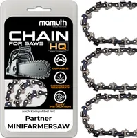3x Sägekette Kettensäge 40cm 1,5mm 0,325" 66 TG für Partner MINIFARMERSAW