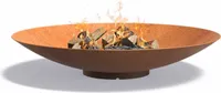 Adezz HALO Feuerschale Cortenstahl Ø 200 cm rund Rost Feuerstelle für Garten und Terrasse