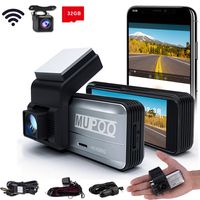 WIFI 3.16“ Dashcam Auto Vorne und Hinten Autokamera 1080P , Rückfahrkamera, 120° Weitwinkel, G-Sensor, Loop-Aufnahme, Parküberwachung, Super Nachtsicht, Zeitrafferaufnahme, Einparkhilfe