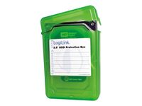 LogiLink Festplatten Schutz-Box für 3,5' HDD´s, grün
