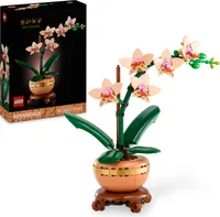 LEGO Botanicals Mini-Orchidee (10343), Kunstblumen Set, Deko fürs Wohnzimmer oder Büro, Geschenk für Frauen und Männer, künstliche Pflanzen, Bauset für Erwachsene