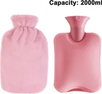 Wärmeflasche  flauschig - Bettflasche für Kinder und Erwachsene Geschenke für Frauen,(Rosa)