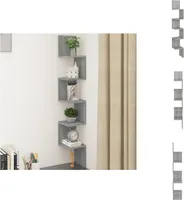 vidaXL Wand-Eckregal Grau Sonoma 20x20x127,5 cm Holzwerkstoff -  Wandregale