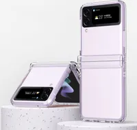 Galaxy Z Flip4 5G Hülle, Scharnierschutz Matt PC Stoßfest Kratzfest Schutzhülle für Samsung Galaxy Z Flip 4 5G Transparent