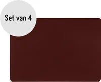 Krumble Tischset Kunstleder - Tischset - Tischsets - Untersetzer - Untersetzer - Rot - 4er Set