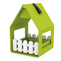 Emsa 514491 Landhaus Futterhaus ; L x B x H: 14 cm x 14 cm x 20 cm ; Farbe: Grün