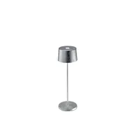 Stolová lampa na batérie Zafferano Olivia Pro 350 mm strieborná