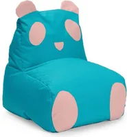 LUMALAND Kindersitzsack Animal Line Panda - Türkis/Pastell Pink