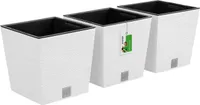 Blumentopf Pflanzkübel FURU Square Balkonkasten Blumenkübel Weiß 19 L