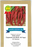 Wohl eine der berühmtesten Chili-Sorten - Cayenne-Chili - 30 Samen