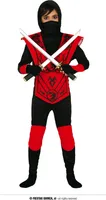 Dětský kostým NINJA červený - vel. 7-9 let (125-135 cm)