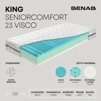 Benab King SeniorComfort 23 Visco Materac 100 x 200 cm