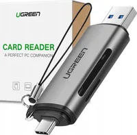 Ugreen Čítačka kariet SD / Micro SD pre USB 3.0 / USB typu C 3.0 sivá (50706)