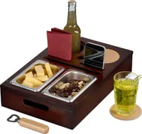 relaxdays Couchbar mit Snackschalen
