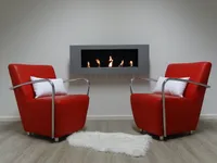 Ethanol & Gelkamin Kamin Wandkamin SRM-Design XL Silber Breite 110cm