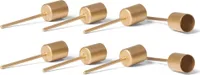 Novaliv 8x Stabkerzenhalter gold I Kerzenpick 10 x 2,5 cm Kerzenhalter für Adventskranzdekoration I Kerzenpin Kerzenleuchter I Dekoration Weihnachten Kerzenpin