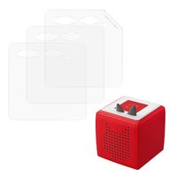 kwmobile 3x Aufkleber Folien kompatibel mit Toniebox - Sticker Schutzfolien Set selbstklebend - Transparent