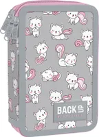Katze 3 Fach Federtasche gefüllt Federmäppchen Federmappe Mäppchen Kätzchen