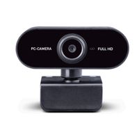 Midland W199 Full-HD schwarz Webcam USB Plug&Play mit Mikrofon für PC Laptop