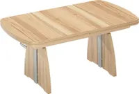 Funktionstisch Carmelia höhenverstellbar und ausziehbar 125(165, 205, 245) x 75 x 55-74 Couchtisch massiv Kernbuche 16104