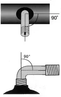 Impac 2561007/S250/50-AV-W Schlauch, 10x2' (54-152), AV 90/90°, schwarz