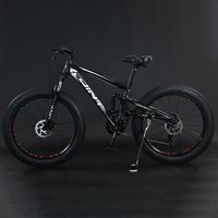 360Home Fat Bike Mountainbike Fahrrad vollgefedertes Fahrrad mit großem Reifen Fully 26 Zoll Schwarz 27Gang