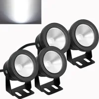 4x 10W LED Unterwasser Strahler Teich Pool Licht Dimmbarer Flutlicht Spotlight für Garten Landschaft Brunnen Aquarium Beleuchtung, Kaltweiß