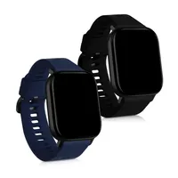 kwmobile 2x Sportarmband kompatibel mit Huami Amazfit GTS 2 Mini Armband - Fitnesstracker Band Set aus TPU Silikon