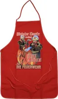 Grillschürze Kochschürze mit Print - Feuerwehr Höchster Einsatz... - 12570 rot