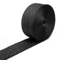 15m Titan Hitzeschutzband Auspuff Band bis 1400° Hitzeschutz Krümmer Schwarz