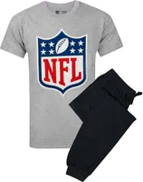 NFL - Schlafanzug mit langer Hose für Herren NS6714 (S) (Grau/Schwarz/Blau)