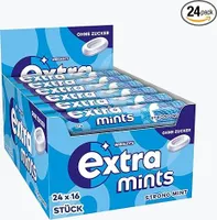 EXTRA Mints Strong Mint 24x16 Dragees (Schaukarton - 24 Packungen)