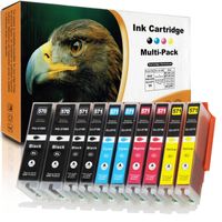 REAL Kompatibel 10 Patronen Canon PGI-570/571 XL Multipack alle Farben für Canon Pixma TS 5000, 5050, 5050, 5051, 5052, 5053, 5055, 6000, 6040, 6050, 6050, 6051, 6052, 8000, 8040, 8050, 8050, 8051, 8052, 8053, 9000, 9050, 9050, 9055 Series Drucker