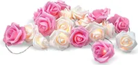 Romantische Lichterschleife - Rosen - 20 LED-Lichter