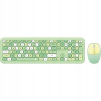 Forever Tastatur und Maus set kabellos Candy grün keyboard + mouse wireless Büroset für Erwachsene und Kinder