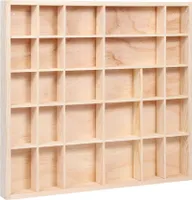 Setzkasten Holz Deko Regal Natur Sammlerkasten, Größe wählen:40cm-45cm-3.5cm