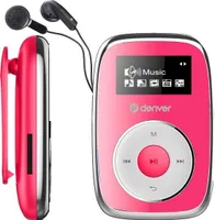 Denver MPS-316R, MP3 Spieler, 16 GB, LCD, Metallisch, Rot, Weiß