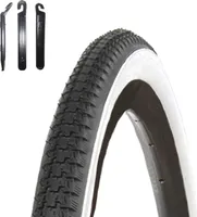 1 x Roverstone 28" Fahrradreifen Fahrradmantel Schwarz/Weiß 40-635 (28 x 1  1/2) inkl. Reifenheber