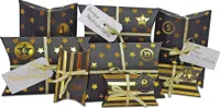 DIY Adventskalender zum Befüllen HoHoHo Metallic, schwarz, gold
