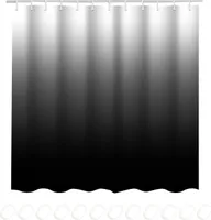 OKWISH Duschvorhang Wasserdicht Anti-schimmel, Waschbar Shower Curtains,  Badewanne Vorhang mit Duschvorhängeringen,180 x 200 cm, Schwarz
