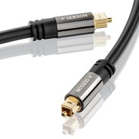 Toslink Kabel 5m für HiFi & Heimkino Anlagen, Optisches Audiokabel SPDIF SEBSON