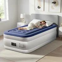 FCH Luftmatratze mit eingebauter Pumpe,190 x 99 x 45CM Blow-up-Matratze mit weicher stromfleischiger Oberseite, Aufblasbarer Mattress