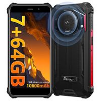 FOSSIBOT F101P Outdoor Handy Ohne Vertrag Android 13 10600mAh 7GB+64GB/1TB TF 5.45" FHD 24MP 4G Dual SIM Octa Core Smartphone Outdoor, Rot