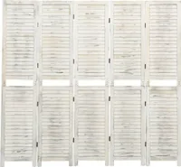 vidaXL 5-tlg. Raumteiler Antikwei? 178,5x166 cm Massivholz