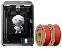 Creality K1 3D-Drucker, 600mm/s maximale Geschwindigkeit mit Creality 2 Rollen 1,75-mm-Hochgeschwindigkeits PLA Filament(600mm/s)  (Rot)
