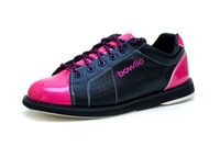 Bowlio Hollywood Line Pink - Bowlingschuhe aus Synthetik für Damen und Herren in Schwarz und Pink, Größe:42