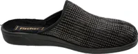 Fischer Herren Hausschuh Cordsamt Pantoffel Karomuster 204232, Größe:42 EU, Farbe:Grau