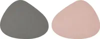 4 Stück Platzsets Stone 2-farbig Grau Rosa zum Wenden
