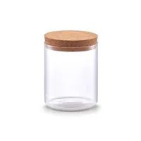 Glasgefäß mit Korkdeckel, 650 ml