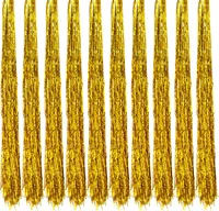 Oblique Unique 10x Lametta Weihnachten Fasching Karneval Party Feier Deko - gold